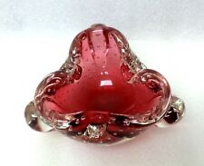 TIGELA DE VIDRO ARTE BULLICANTE MURANO VENEZIAN SEGUSO VETRI CRANBERRY comprar usado  Enviando para Brazil