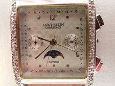 Relógio de pulso feminino ANNE KLEIN DIAMOND 12/7502-3 quartzo suíço tanque quadrado comprar usado  Enviando para Brazil