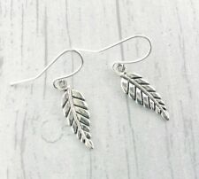 Brincos de folha de prata chapeados Dangly Drop Nature Woodland Autumn Leaves Gift comprar usado  Enviando para Brazil