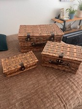 Vintage picnic basket for sale  Roseville