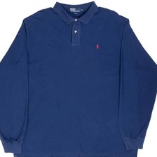 CAMISA POLO VINTAGE RALPH LAUREN AZUL MANGA LONGA DÉCADA DE 1990 2XL comprar usado  Enviando para Brazil