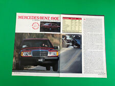 1984 MERCEDES BENZ 190E 190 E ANÚNCIO IMPRESSO ORIGINAL 5 PÁGINAS TESTE DE ESTRADA IMPRESSO comprar usado  Enviando para Brazil