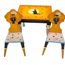 Usado, Cadeiras de mesa de Halloween artesanais em miniatura para casa de bonecas design de coruja bruxa comprar usado  Enviando para Brazil