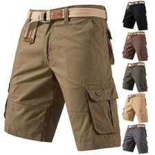 Herren Cargo Shorts Kurze Hose Bermuda Knielang Freizeit Sommer mit Taschen comprar usado  Enviando para Brazil