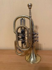 Trompete soviético corneta URSS instrumento de sopro musical buzina bocal vintage comprar usado  Enviando para Brazil