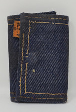 Carteira vintage Levi Strauss & Co tripla dobra denim e porta-chaves RARA aba laranja, usado comprar usado  Enviando para Brazil
