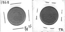 1868 shield nickel for sale  Knox