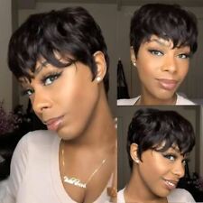 Peruca corte Pixie cabelo humano feminina corte em camadas perucas curtas cabelo humano natural ondulado  comprar usado  Enviando para Brazil