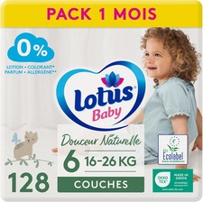 AAE223 Lotus Baby Douceur Naturelle pieluchy, rozmiar 6 (16-26 kg) - 128 pieluch, używany na sprzedaż  PL