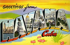 Carta grande saudações de Havana, Cuba, cópia do cartão postal comprar usado  Enviando para Brazil