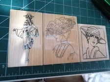 Cardmaking wooden stamping for sale  WREXHAM