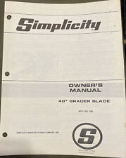 Simplicity tractor grader for sale  Niles