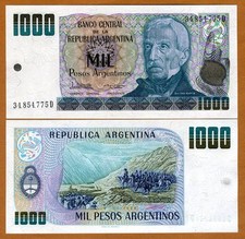 Argentina, 1000 Pesos Argentinos, ND (1984), P-317b, UNC comprar usado  Enviando para Brazil
