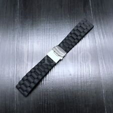 Pulseira de borracha de silicone 22 24 mm fecho de implantação serve para Invicta BLK comprar usado  Enviando para Brazil