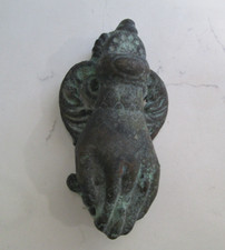Batente de porta de mão francesa antiga Verdigris latão e/ou bronze, por volta de 1900 comprar usado  Enviando para Brazil
