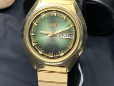 Usado, RARO 1980’s Seiko 6119-7430 relógio masculino automático 21j mostrador verde/novo $ cristal! comprar usado  Enviando para Brazil
