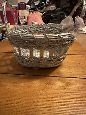 Christmas silver wicker for sale  Simpsonville