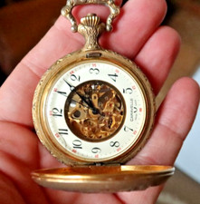 vintage skeleton pocket watch for sale  New Bedford