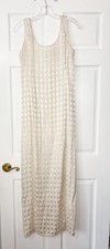 Vestido de cocktail branco Bieff Basix marfim seda frisado tamanho 8 comprar usado  Enviando para Brazil