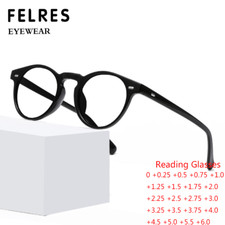 Óculos de leitura masculino feminino redondo retrô azul luz bloqueadora óculos lentes transparentes novo comprar usado  Enviando para Brazil