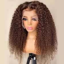 Peruca de cabelo humano encaracolado marrom chocolate 13x4 13x6 Hd renda frontal sem cola comprar usado  Enviando para Brazil