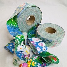 FITA DE TECIDO DE ALGODÃO FLORAL VINTAGE 1,5" DE LARGURA ~ 2 ROLOS ESTAMPA WAMSUTTA comprar usado  Enviando para Brazil