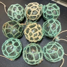 Usado, Bola flutuante de pesca de vidro vintage japonesa conjunto de 9 diâmetros. Rede 8cm Japão (2B) comprar usado  Enviando para Brazil