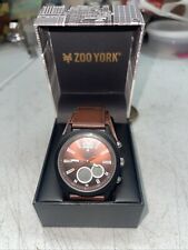 ❤️ Relógio masculino Zoo York pulseira de couro marrom, usado comprar usado  Enviando para Brazil