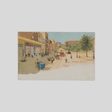 Cartolina litografica pubblici usato  Napoli