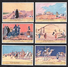 Conjunto de cartas do deserto do Saara 1943 Liebig Nomads árabes Koufre cavalos camelos caravana comprar usado  Enviando para Brazil