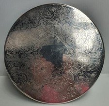 Tapete de mesa Strachan prata prato com decoração gravada 20,5 cm de largura tapete de borracha, usado comprar usado  Enviando para Brazil