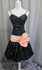Vestido balão vintage roxo patch s.10 (moderno p.8) anos 80 preto cintura caída formatura , usado comprar usado  Enviando para Brazil