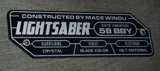 SABRE DE LUZ PERSONALIZADO MACE WINDU ESPECIFICAÇÕES PLACA DE DADOS STAR WARS JEDI  comprar usado  Enviando para Brazil