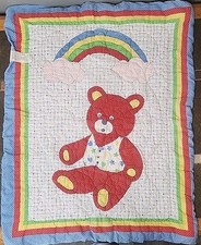 Baby Dreams Vintage 1984 Berço Colcha Arco-íris Urso Primário com Etiqueta, usado comprar usado  Enviando para Brazil