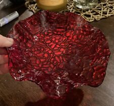 red dish glass scalloped for sale  Alexandria