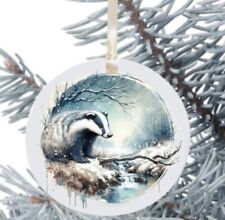 Badger hanging bauble for sale  WIGAN