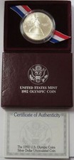 Moeda comemorativa dos Jogos Olímpicos de 1992 US$ 1 EUA NÃO CIRCULADA CAIXA OGP CERTIFICADO DE AUTENTICIDADE comprar usado  Enviando para Brazil