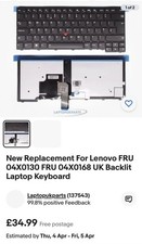 Lenovo replacement backlit for sale Lenovo replacement backlit for sale  HEMEL HEMPSTEAD