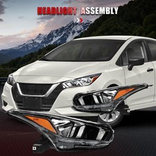 Conjunto de faróis para Nissan para Versa S SV 2020-2022 par de faróis esquerda+direita comprar usado  Enviando para Brazil