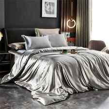 Conjunto de roupa de cama de seda com capa de edredom fronhas lençol de cetim luxo comprar usado  Enviando para Brazil