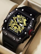 Orologio Richard Fashion Style Rapper Mille Black Red Homage Japan Samurai comprar usado  Enviando para Brazil
