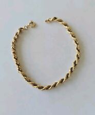 PULSEIRA DE CORDA UNISSEX MASCULINA VINTAGE OURO 18K 750 7,75 POL 5 MM 6 GRAMAS ESTADO ENCONTRADO comprar usado  Enviando para Brazil