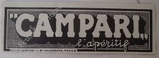 Publicité campari aperitif d'occasion  Beaumont-de-Lomagne