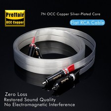 8N OCC Reines Kupfer mit Versilbert Flach RCA Cable HiFi Audio RCA Cinch Kabel, usado comprar usado 8N OCC Reines Kupfer mit Versilbert Flach RCA Cable HiFi Audio RCA Cinch Kabel, usado comprar usado  Enviando para Brazil