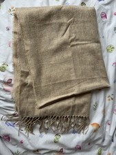 Beige wool scarf for sale  CHESTER