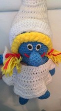 Muñeca Pitufina de Ganchillo Casera Años 80 De Colección segunda mano  Embacar hacia Mexico