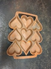 Panela de bolo em forma de coração de ferro fundido - 9 x 7,5 polegadas (as formas são 2,5 ") (1 panela), usado comprar usado  Enviando para Brazil