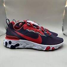 Tênis Nike React Element 55 NFL New England Patriots masculino 10 CK4883-400 NOVO comprar usado  Enviando para Brazil