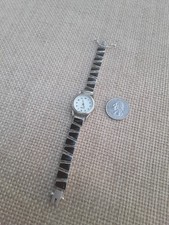 Relógio de quartzo feminino tamanho 6 vintage prata esterlina e ônix preto comprar usado  Enviando para Brazil