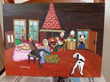 Quadro naif famiglia usato  Chignolo Po
